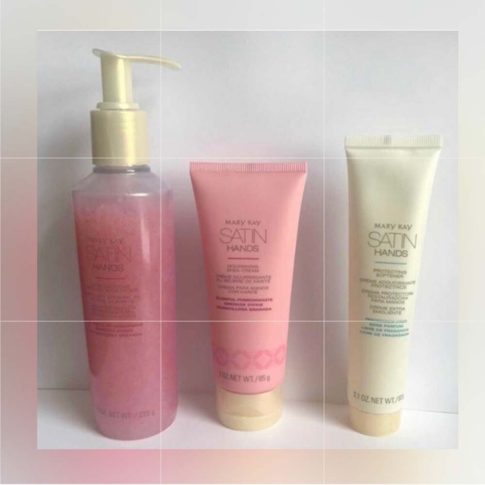 Mary Kay Satin Hands Blissful Pomegranate 3 Pc Pampering Set